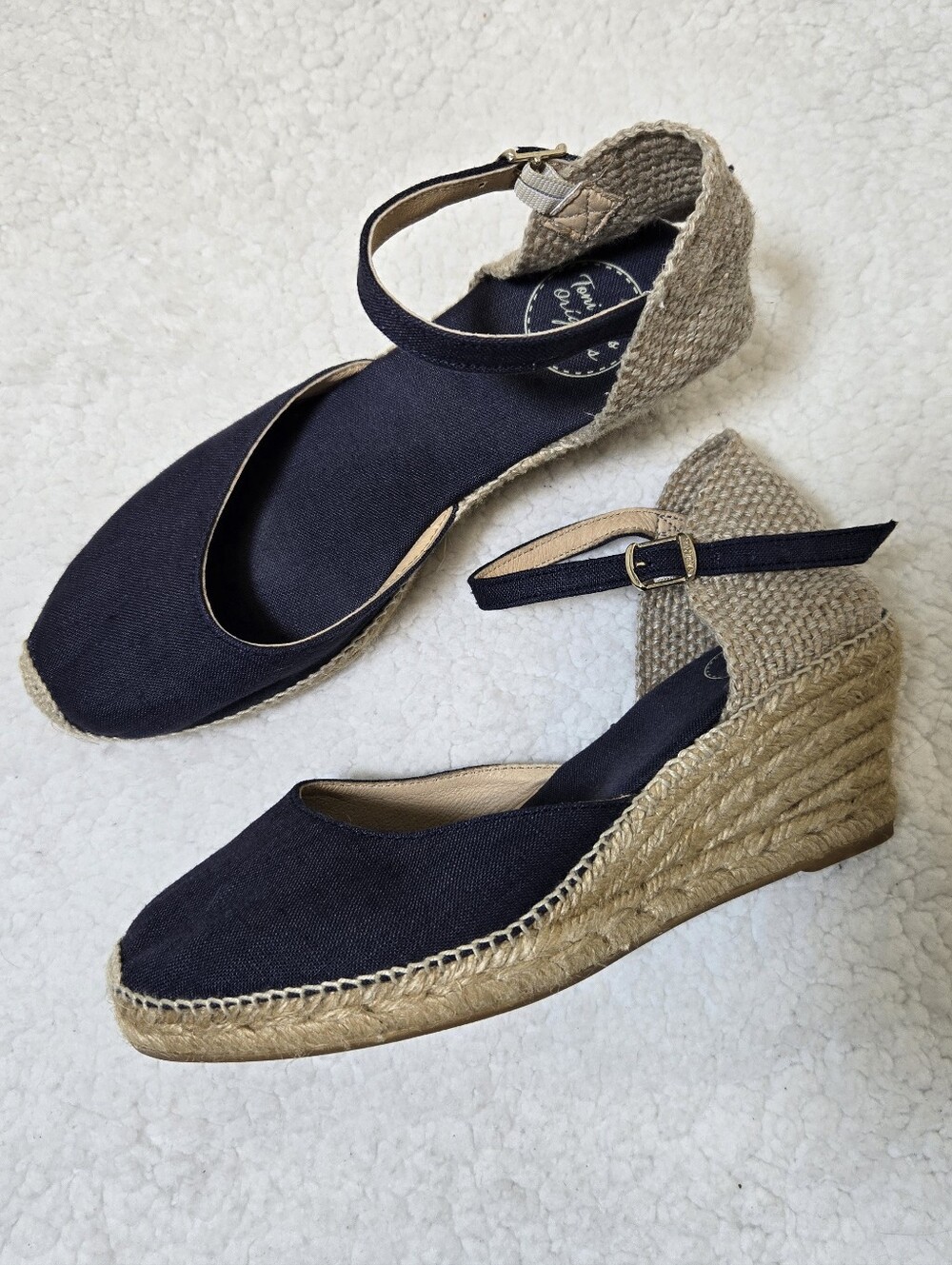 Toni Pons Espadrilles‎ Wedge Sandals Navy Blue 39